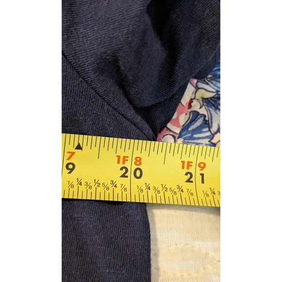 Keep in Touch Floral Embroidered Bell Sleeve Tie Ruffle Neck Top Womens Sz M - Picture 11 of 12